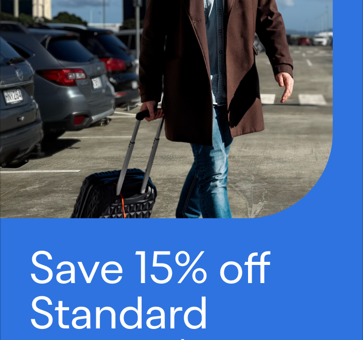 15% off Auckland Airport Standard Parking & Park & Ride (5+ days) with code EARLYBIRD