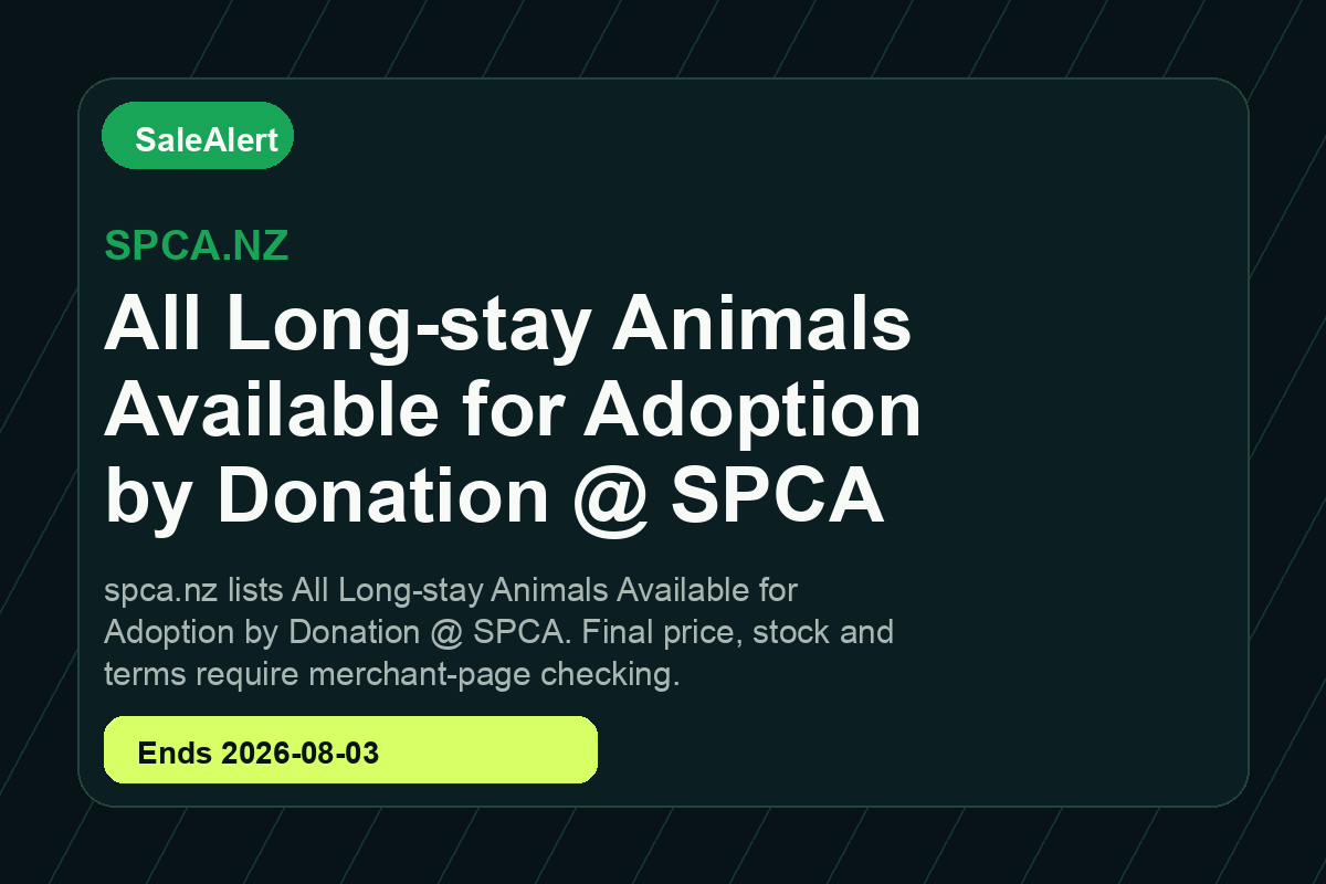 All Long-stay Animals Available for Adoption by Donation @ SPCA