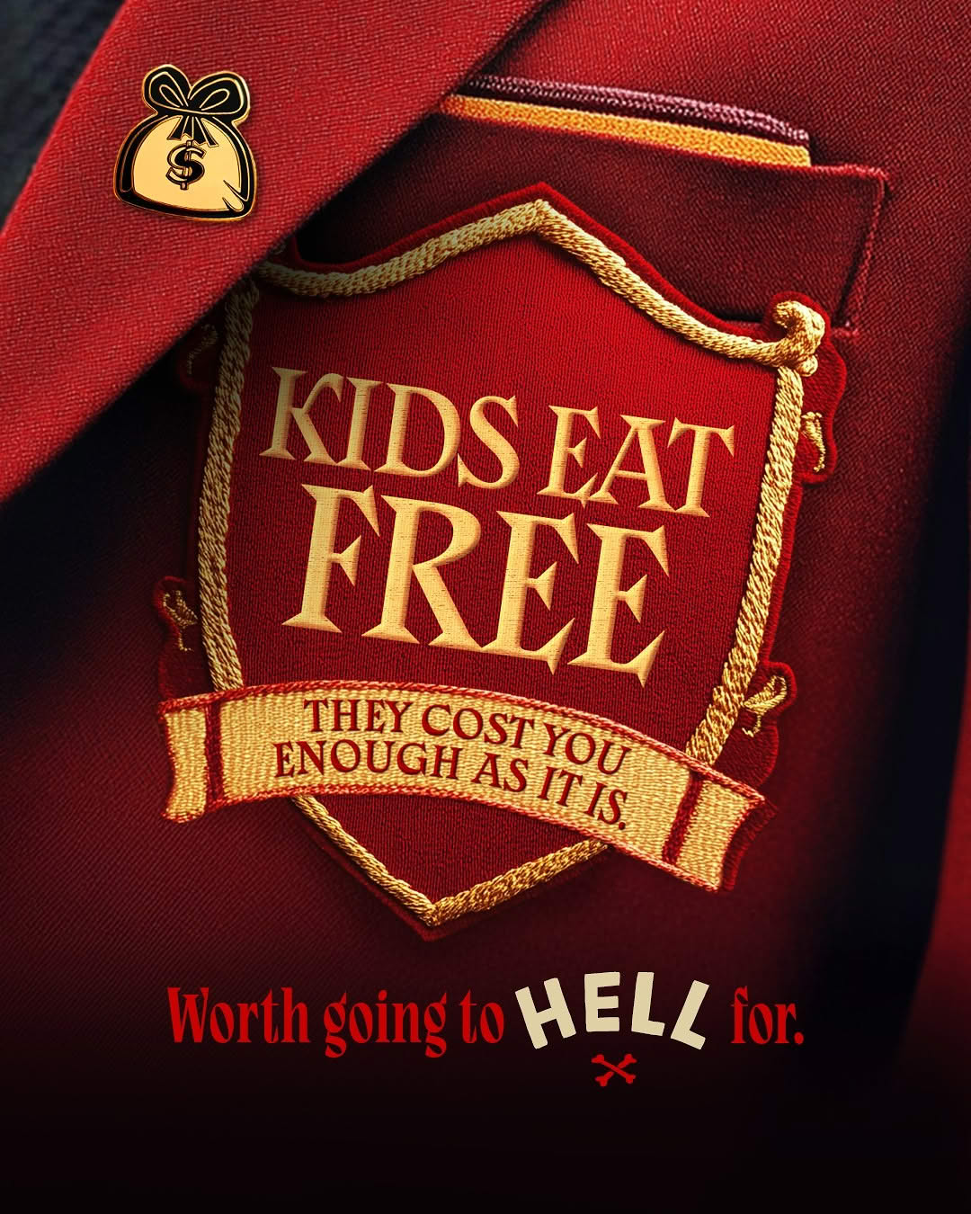 Kids Eat Free at Hell Pizza: Up to 3 Free 333 Kids Pizzas with $25–$35 Spend